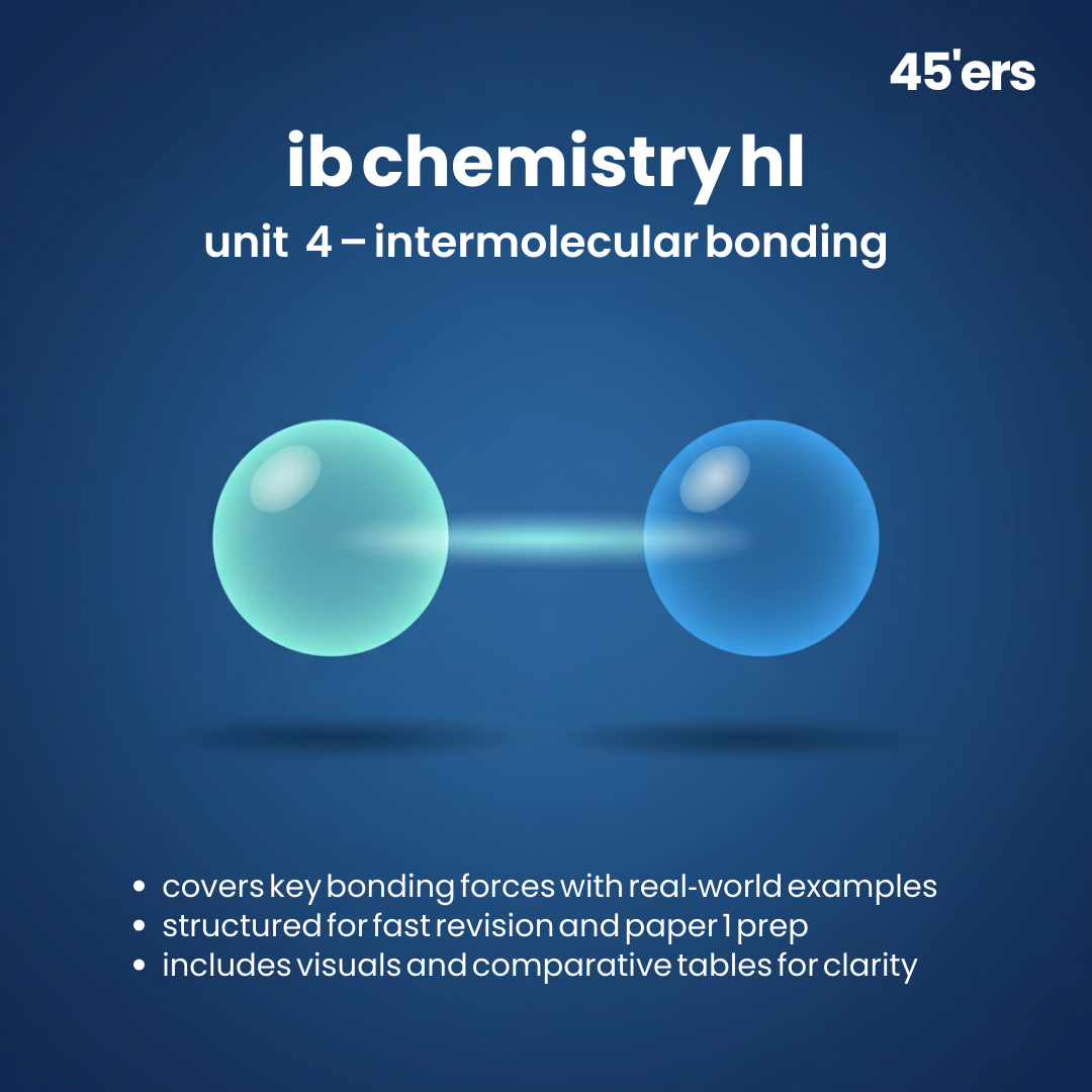 Chemistry HL Intermolecular Bonding