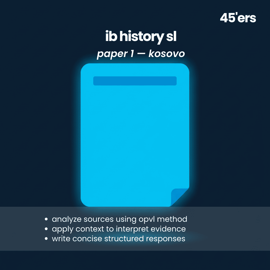 History SL Kosovo Paper 1