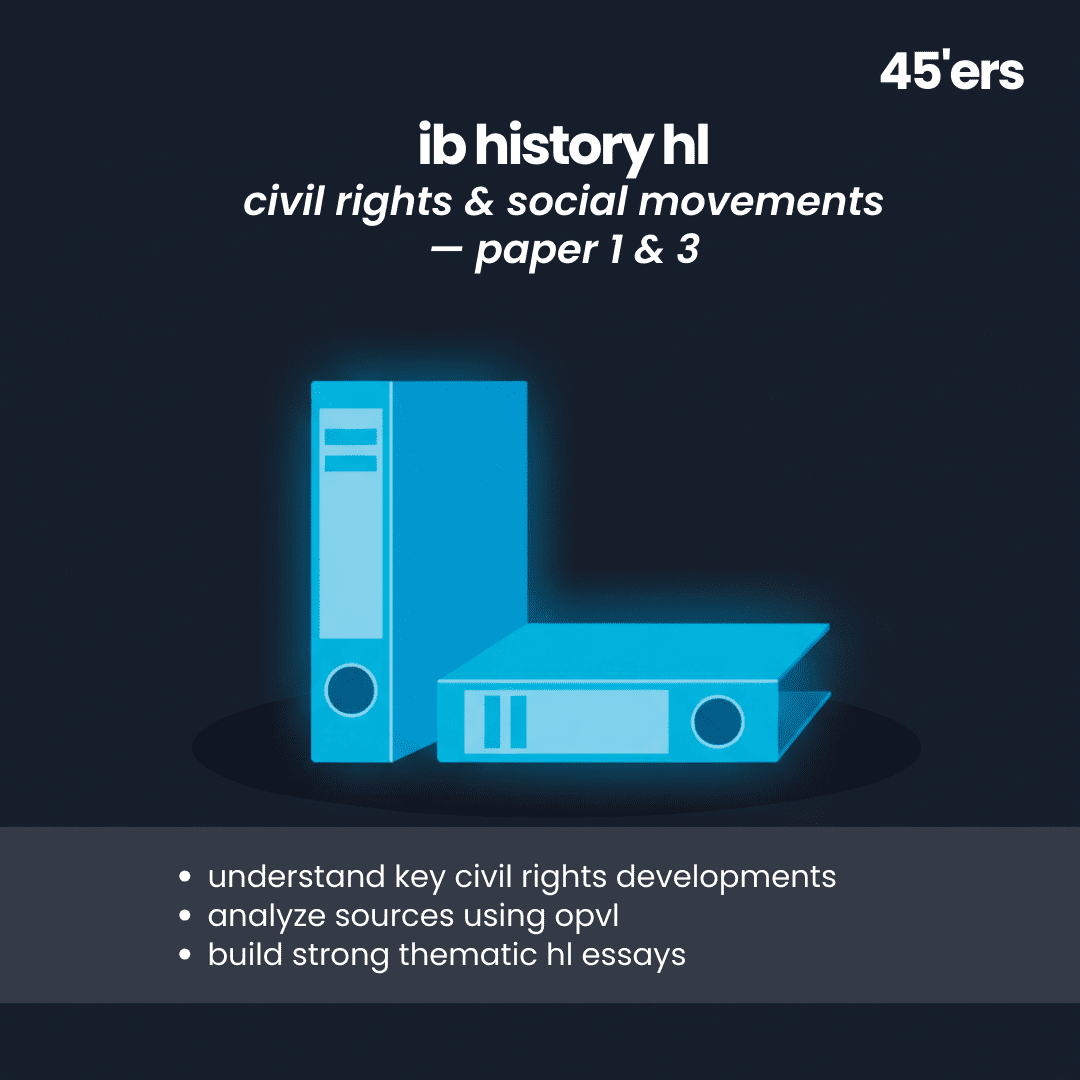 History HL Civil Rights & Social Movements Extension