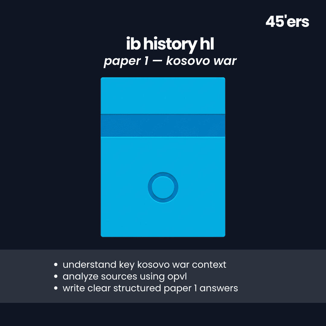 History HL Kosovo War Paper 1