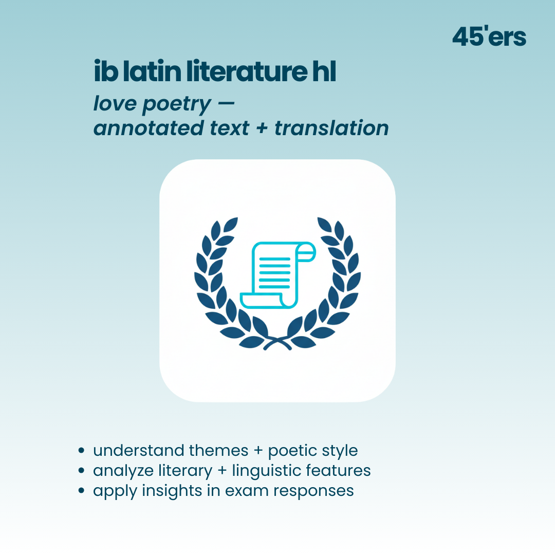 Latin Literature HL Love Poetry